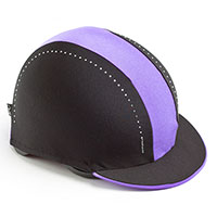 Showpro Black/Purple with diamante trim  Hat Cover