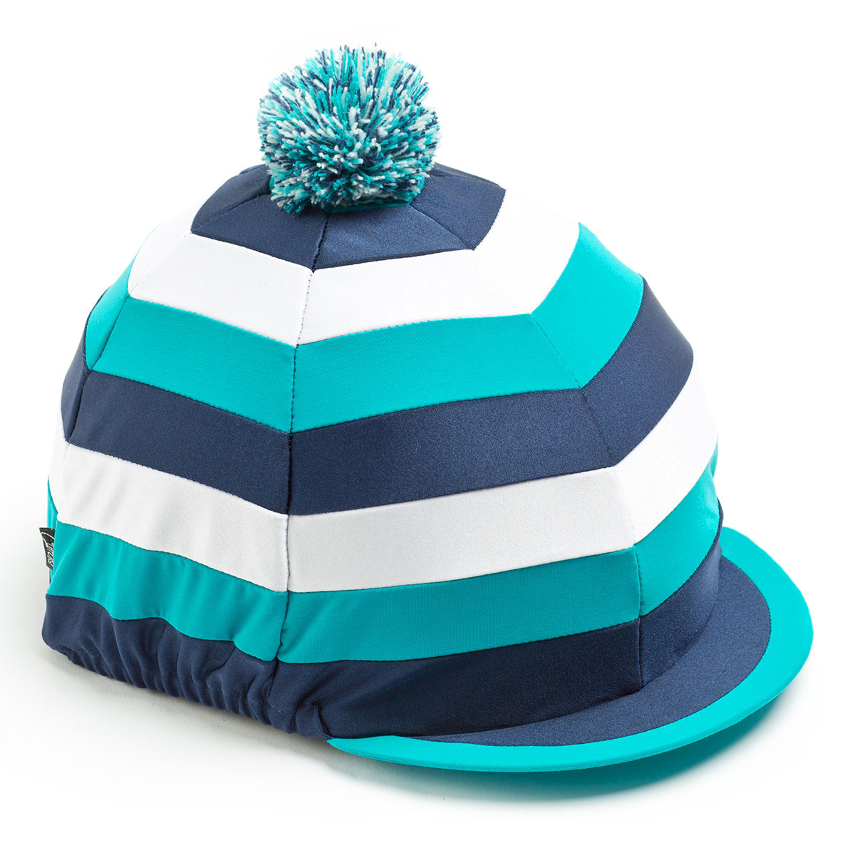 Carrots Teal/White/Navy Stripe Hat Cover